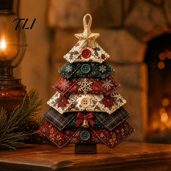 Step by Sewing Project DIY Quilted Fabric Tree Kit, Halloween Craft Fall Crafting Kits for Adults Handmade Christmas Hanging Ornament Holiday