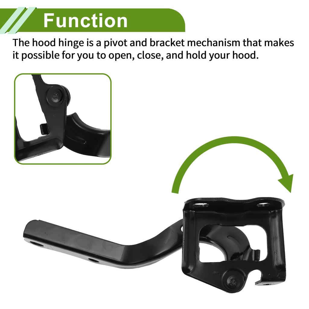 HOPESPANNER Hood Front Driver and Passenger Front Bonnet Bracket 1 Pair for Toyota Prius 53410470-70/53420470-70 Hinge, Side, Iron, 2010-2015