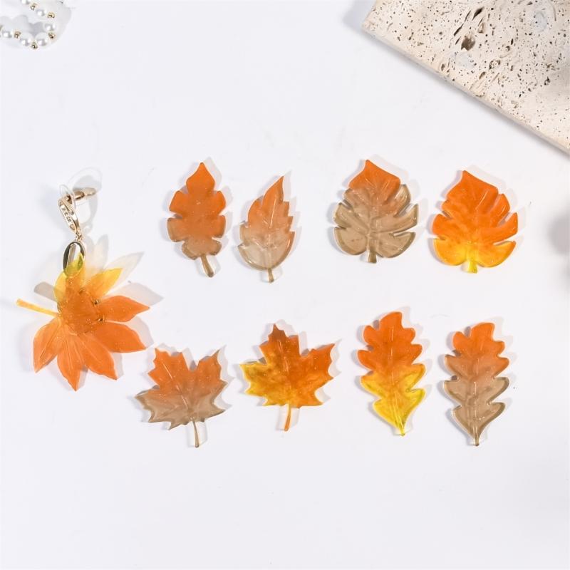 Silicone Pendant Mold Earring Molds Maple Leaf Shape Jewelry Molds Silicone Texture Present for Jewelry Enthusiasts