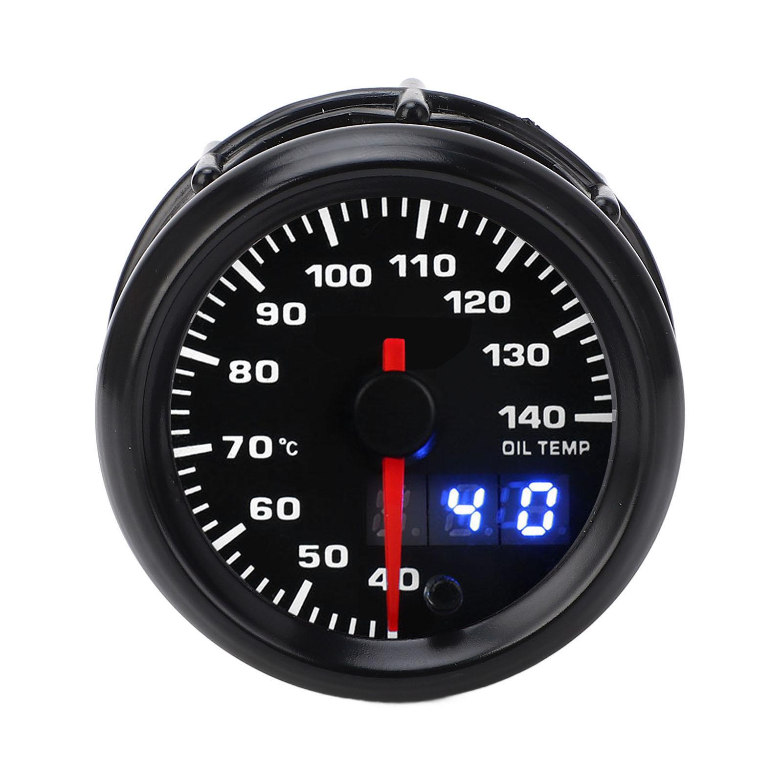 

52mm Oil Temperature Gauge Accurate Monitoring 40 to 140 celsius Pointer Indication Universal Fit for All DC12V Cars