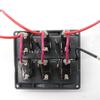 12V/24V Car RV Yacht Conversion Panel 6 Sets of ON-OFF Shaker Switch Panel Switch with LED Indicator with Manual 28PCS Sticker