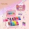 Kids Makeup Kit Washable Real Cosmetic Set Parent-child Makeup Set Princess Dress Up Kit for Christmas Birthday Girls 7-14 Years Old