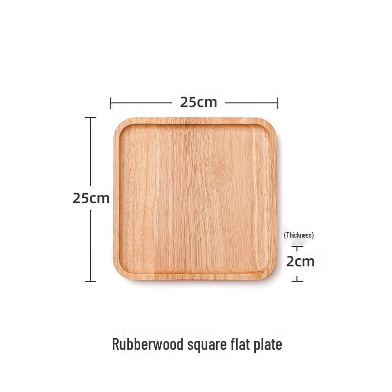 Rubberwood Square Serving Plate