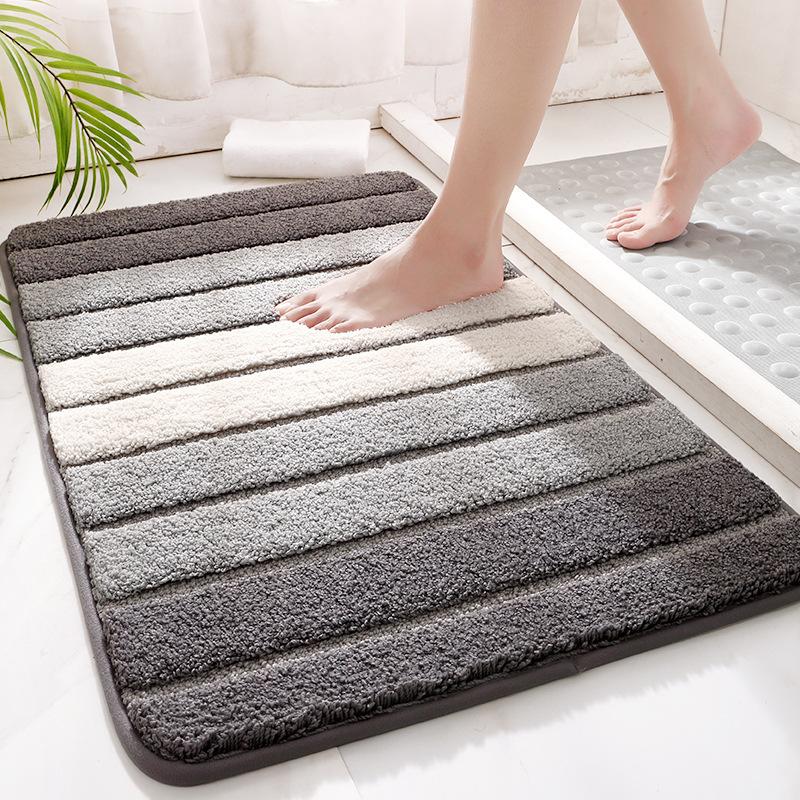 2026 Simple Striped Door Mat, Door Mat, Carpet, Bathroom, Non-slip Absorbent Foot Mat, Quick Drying