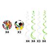 Soccer Party Decorations Hanging Swirls Set for 2026 Session Perfect Birthday Celebration Game Day Decor for Family Bar