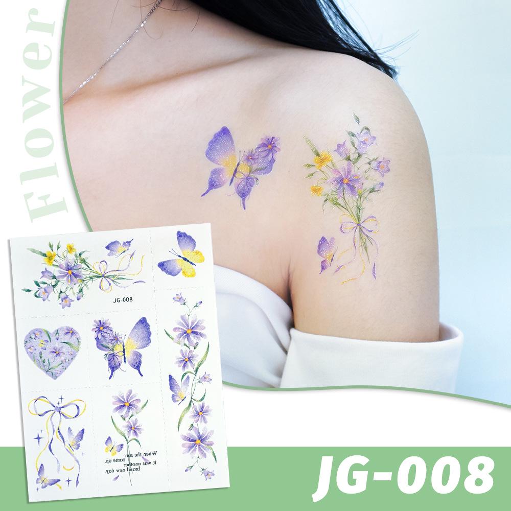 Rikalong Waterproof Cartoon Glitter Tattoo Stickers - Dreamy Gradient Face Designs