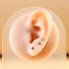G23 Titanium CZ Zircon Ear Piercing Studs: Threaded, Fashionable Cochlea Jewelry Earrings