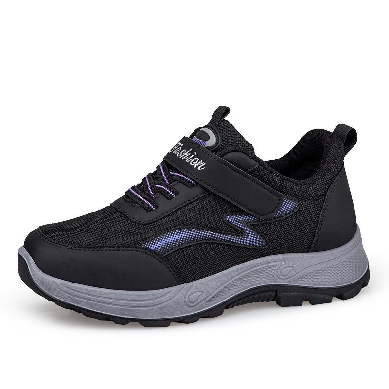 Walking shoes autumn new Chinese mother shoes Velcro sneakers climbing sole sneakers women