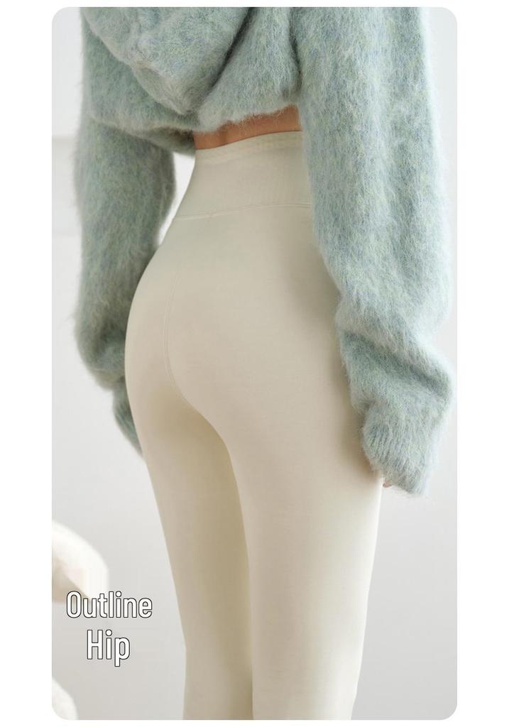 Plus-Size Fleece-Lined Shark Pants: High-Waisted, Thick, and Warm Yoga Leggings for Autumn/Winter 2025