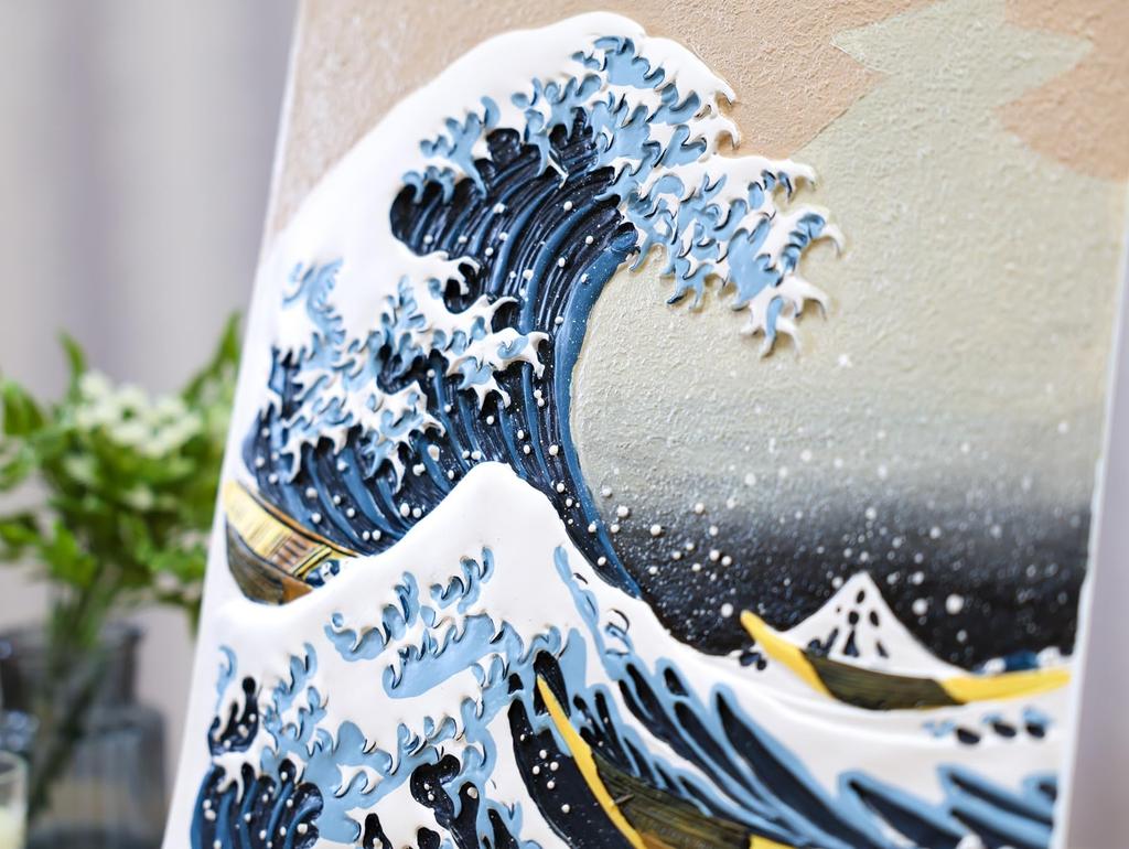 3D Art with Famous Paintings  Katsushika Hokusai [Thirty-Six Views of Mount Fuji] [The Great Wave Off Kanagawa]  No Preparation Required  Includes