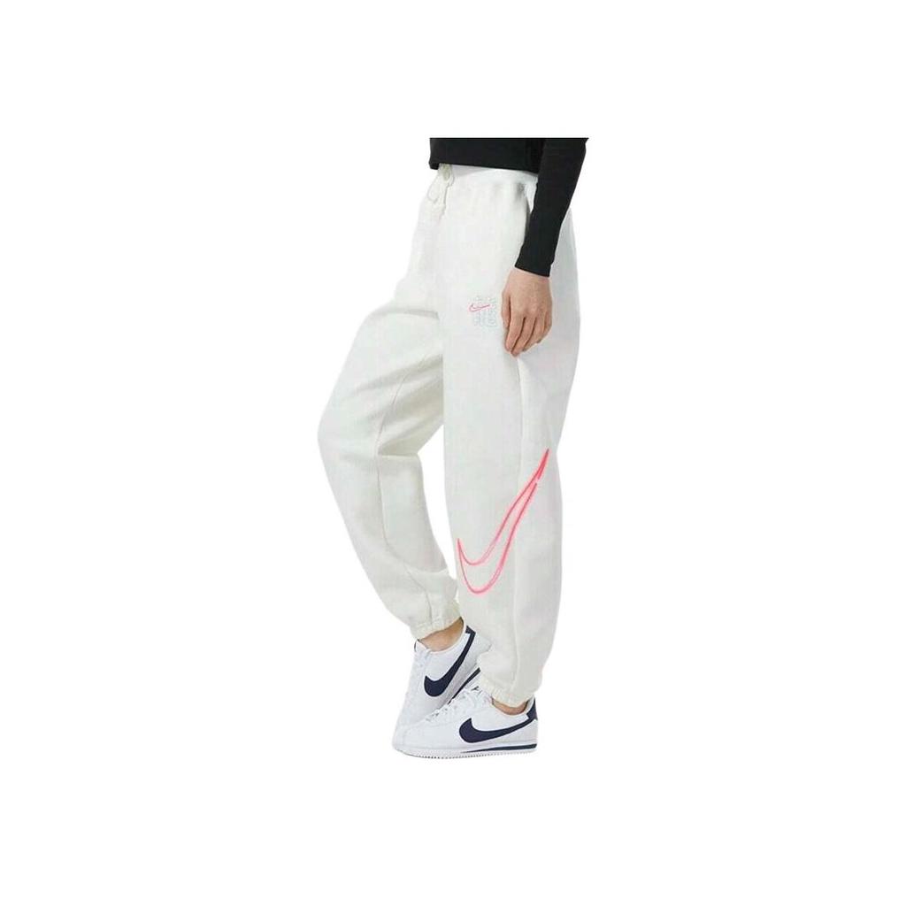Nike Sportbekleidung Logo Kordelzug Strick-Jogginghose Damen Unterteile Segelweiß FZ6558-133