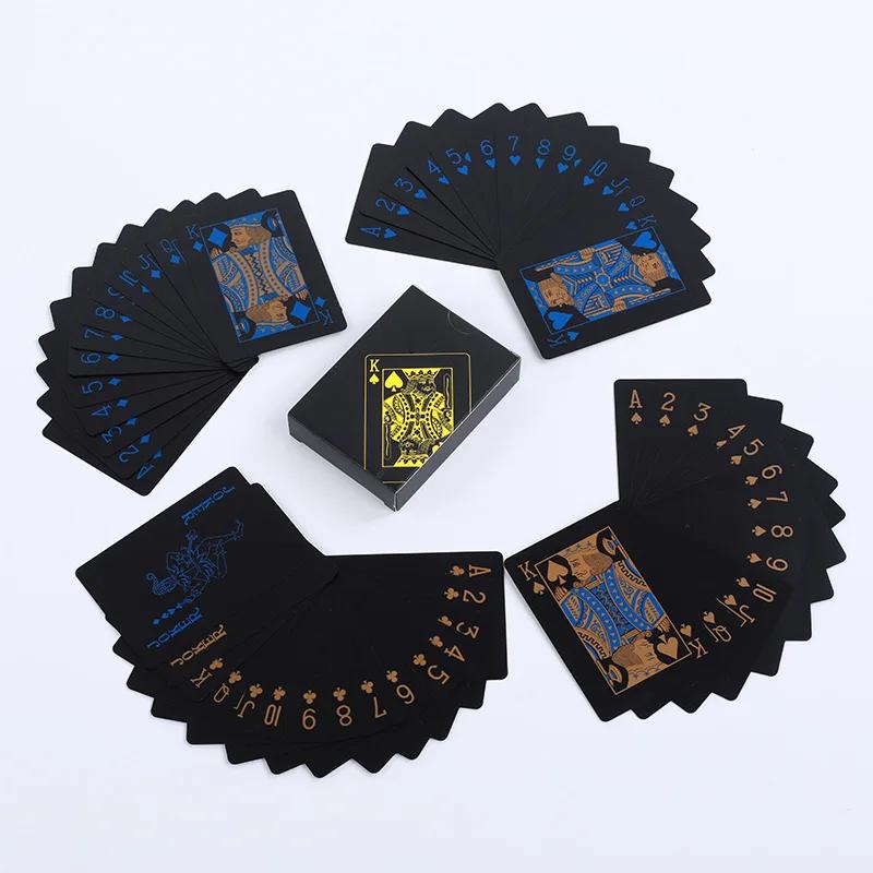 Conjunto de Cartas de Jogo de PVC Impermeáveis - Baralho Durável de 54 Cartas para Festas Jogos Cardistry e Truques de Mágica Ideal para Diversão em Família
