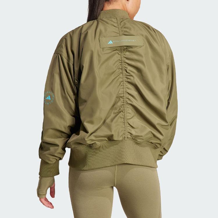 New Adidas X Stella McCartney Sportswear Woven Bomber Jacket Jackets Coats Women's Dark Olive Green IT5746