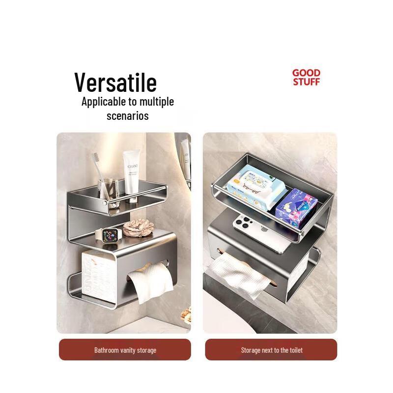 Aige Wall-Mounted Toilet Tissue Box & Roll Paper Holder