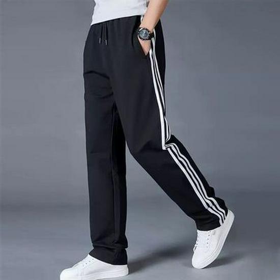 Men's Elastic Waist Straight Leg Plus Size Sports Pants