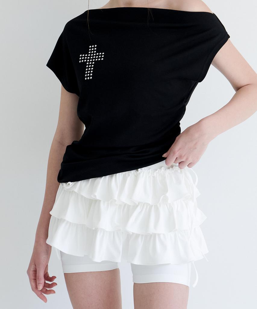 Alkialka Ballet Layered Skort (Ivory)