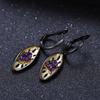 Italian Craft Original Designer Gemstone Earrings Niche Design 925 Silver Natural Amethyst Earrings
