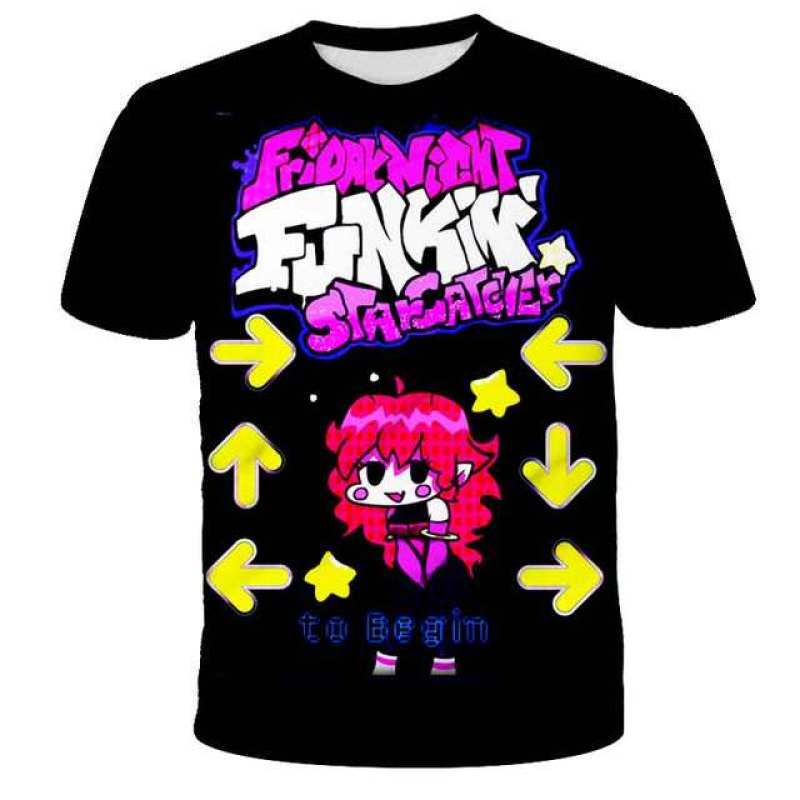 Kids Friday Night Funkin 3D T-Shirt Boys Cartoon Game  T Shirts Summer Funny Short Sleeve Children Cute Tee Tops Anime Clothes