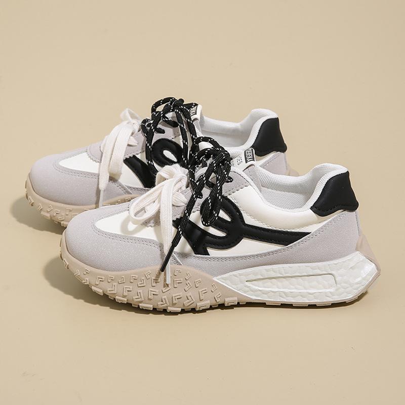 

Spring and autumn new pair of shoelaces thick-soled height-increasing German training shoes versatile board shoes retro Forrest Gump shoes 40 серый