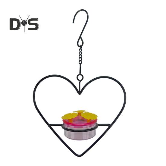 

Подвесная кормушка для колибри для улицы, круглая кормушка для птиц в форме сердца с 3 отверстиями для кормления, защищенная от муравьев и пчел, кормушка для колибри для крыльца, патио 1pc Love Heart