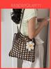 Stylish Woven Mesh Shoulder Bag For Summer Beach Vacation And Casual Outings