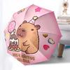 Capybara Themed Travel Umbrella-8 Ribs Automatic Opening and Closing, Portable Folding Design, Compact and Stylish Umbrella Suitable for Out