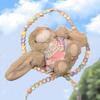 Soft Material Phone Back Clip Mini Size Mobile Phone Chain Bunny Plush Phone Rope  Phone Accessory