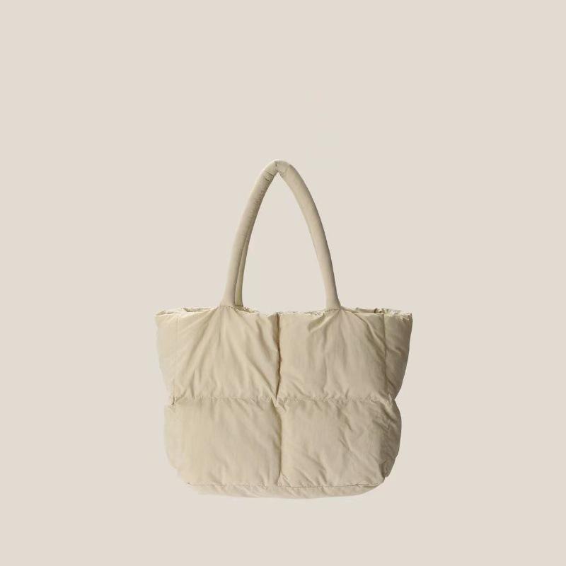 Autumn and winter women's bags, Ringotte bags, puffs, padded plush bags, cotton-filled pillow bags, shoulder bags, down handbags.