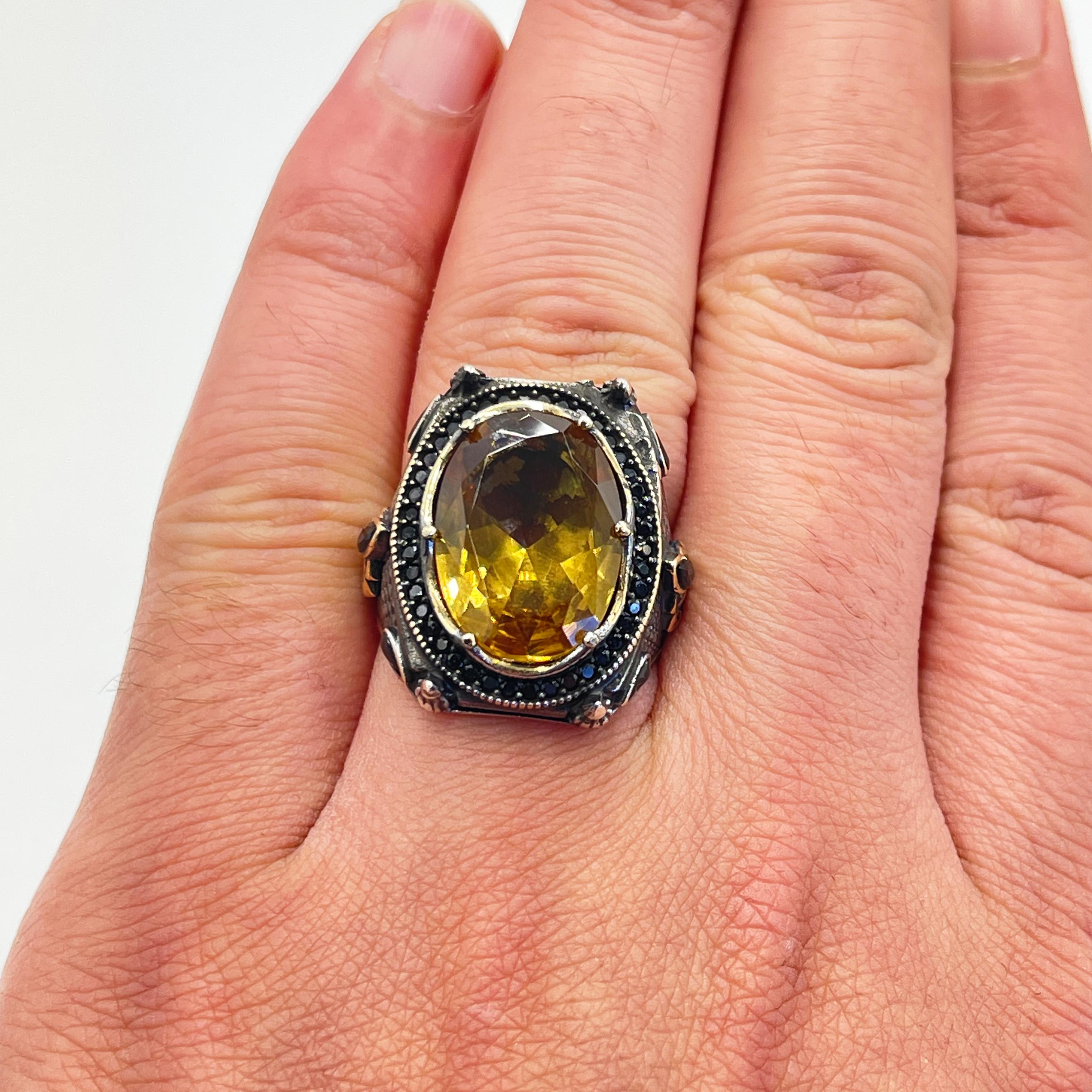 

Серебряное мужское кольцо, кольцо с изменяющим цвет зултанитом, турецкий диаспоровый камень, турецкие украшения, кольцо из стерлингового серебра 925 пробы, подарок для мужчин 7 серебряный