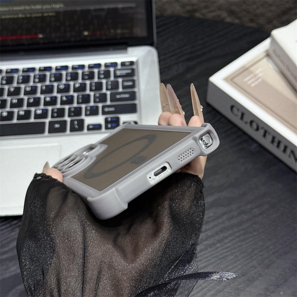 For Magsafe Translucent Armor Shockproof Phone Case For Samsung S25 S26 Ultra S24 Plus Wireless Charging Solid Color Matte Cover