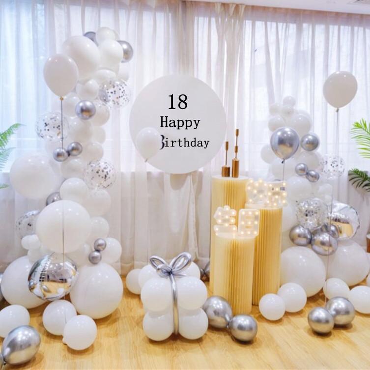 Shuai An Metallic Chrome Balloons: Gold, Silver, Blue, Green, Purple - 5", 10", 18", 36" Round Latex Party Decorations