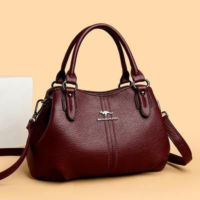 Einfache Retro-Tragetasche, Umhängetasche mit mehreren Fächern, Lässige Schultertasche geeignet für Alltag, Freizeit, Pendeln