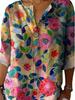 Spring & Autumn Women's V-neck Button Casual Top