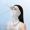 Quick Drying Sunscreen Face Cover Breathable Mesh Ice Silk Sun Cover  Neck Protection