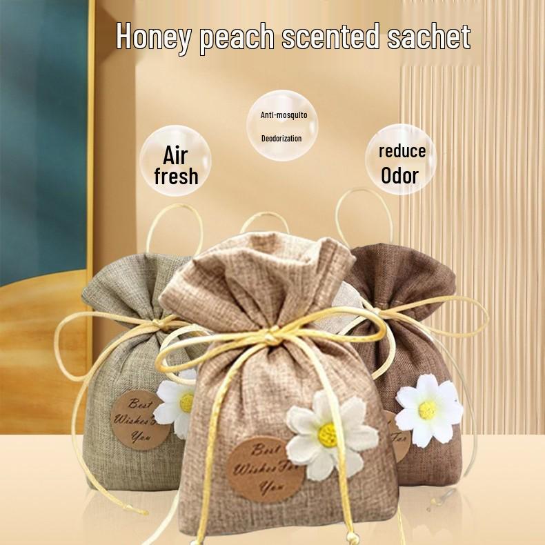 Подвесные саше-освежители воздуха с ароматом персика для автомобиля, шкафа и обуви - Долговечный аромат для устранения запахов Bluebell
