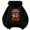 Lustiges Sechs Sieben Italienisches Brainrot 67 Zahlen Grafikdruck Hoodie Junge/Mädchen Langarm Kinder Bequemes Sweatshirt.