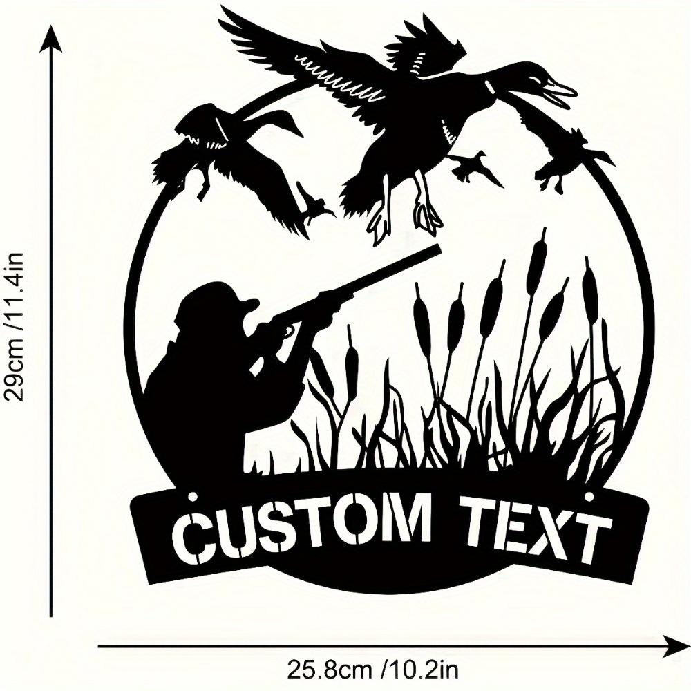 

Vintage Metal Duck Hunting Wall Art Personalized Hunter Sign Cabin Decor Sculpture