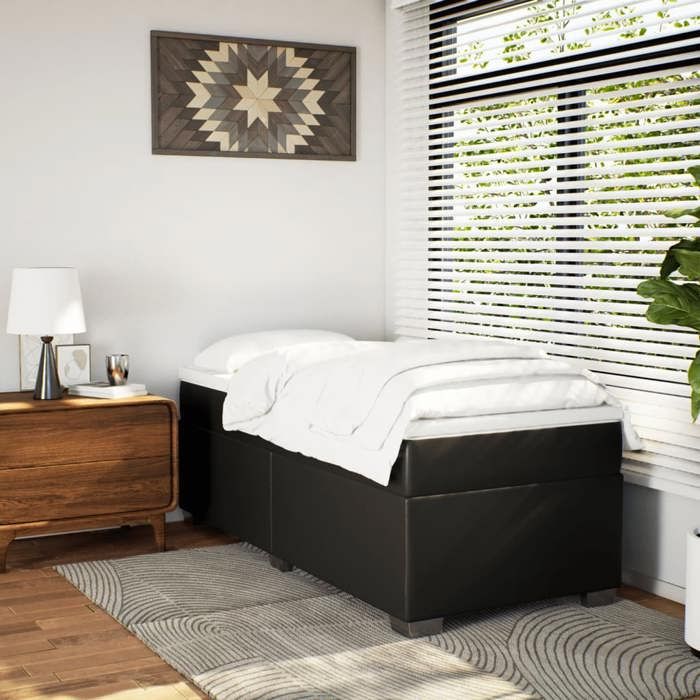 VidaXL Sommier à lattes de lit avec matelas Marron foncé 100x200 cm 3291187