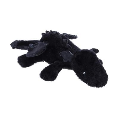 Apricot Lamb Black Lying Dragon Plush Toy, Soft and Cute, Fluffy Black Lying Dragon, 38cm, Suitable for Boys and Girls