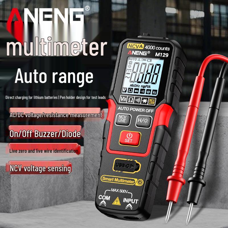 Rechargeable High-Precision Smart Digital Multimeter: Fully Automatic, Multifunctional, Anti-Burn, Universal Electrician's Tool.