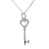 [Pre-owned] TIFFANY 925 Heart Key Pendant/Necklace/j111-89