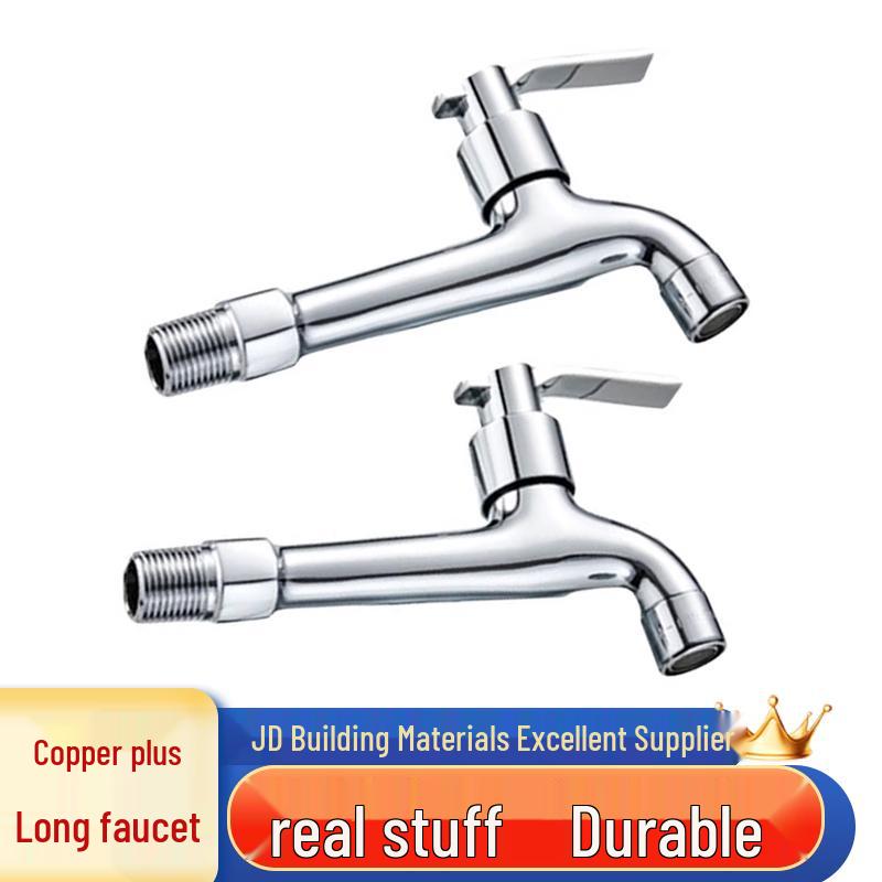 Saizesi 17cm Quick-Open Splash-Proof Brass Faucet