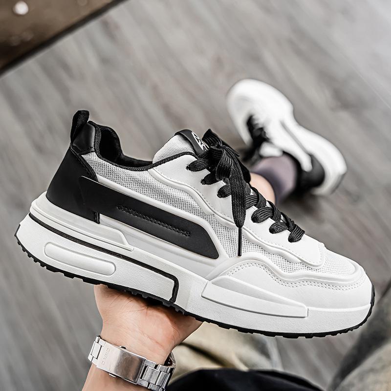 

Spring 2025 new breathable casual sports shoes non-slip soft-soled white shoes men s trendy dad trendy shoes 44
