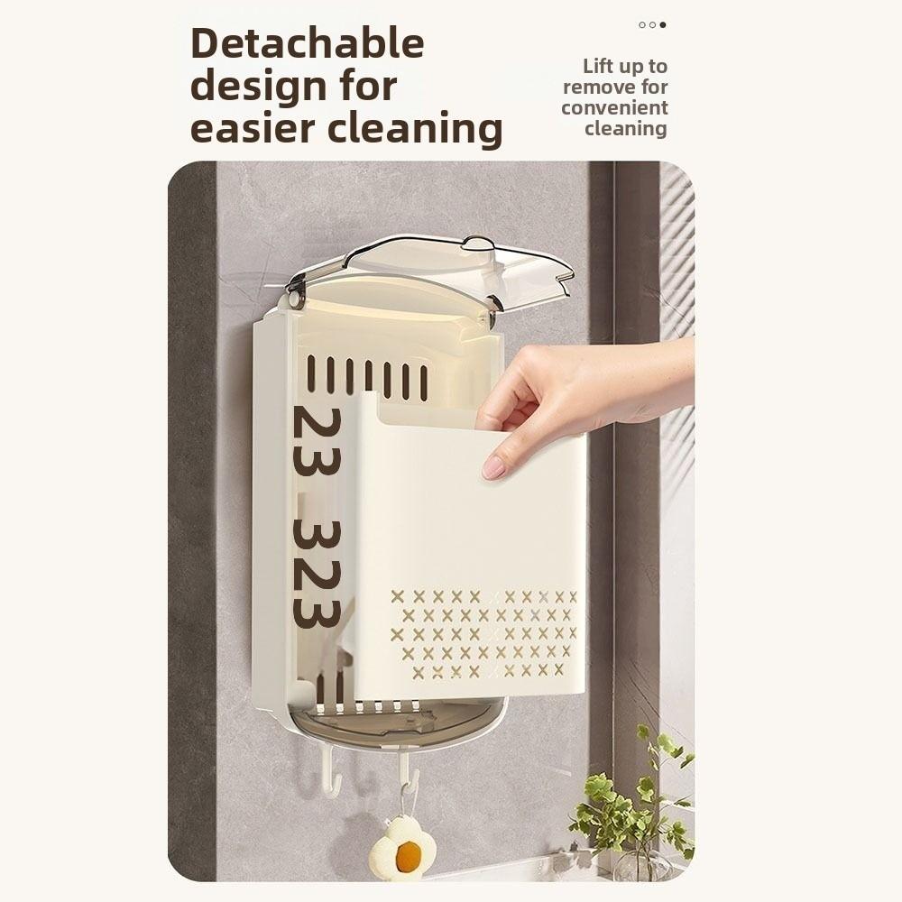 Wall-mounted Chopstick Storage Box Punch-free Kitchen Utensil Holder  Kitchen