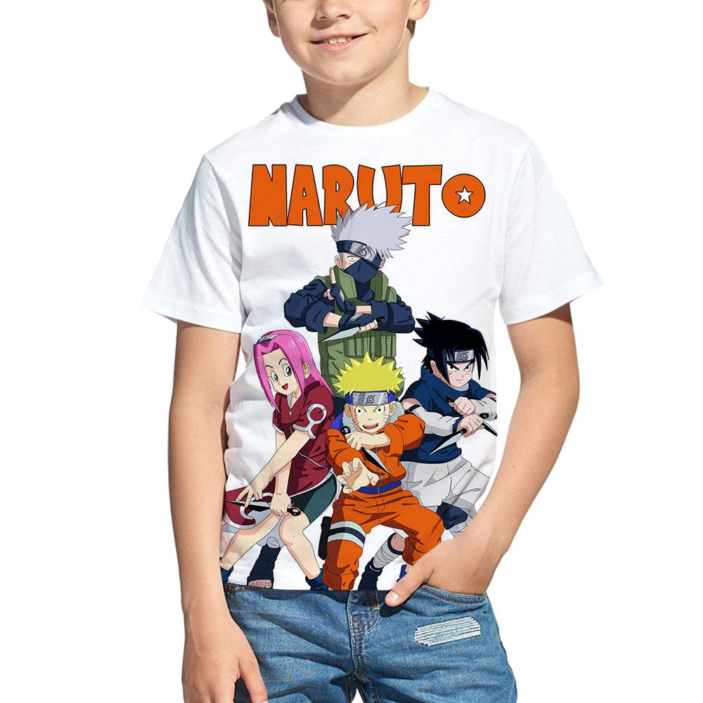 Children Cartoon T-shirt Japanese Naruto 3D Short Sleeve Summer Boy Football Sports Jersey Leisure and Entertainment Clothing