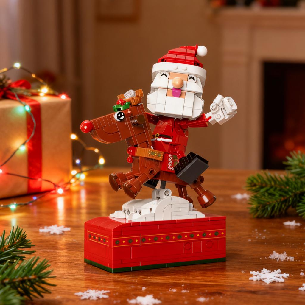 Christmas Brick Gifts, Deer And Santa Music Boxes