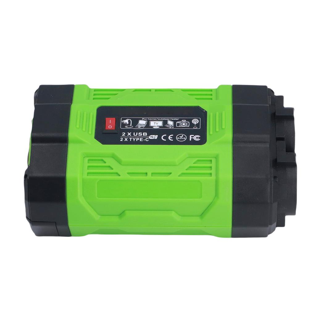 200W Car Power Inverter DC 12V To AC 220V Car Inverter with 2 USB Ports 2 Type C Ports 2 AC Outlets for Outdoor Travel