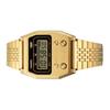Casio Vintage Digital Gold Ion Plated Stainless Steel Quartz A1100G-5 Unisex Watch