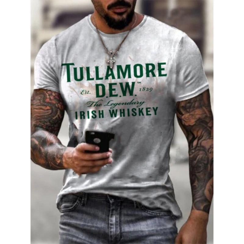 3D printed street fashion short sleeved T-shirt