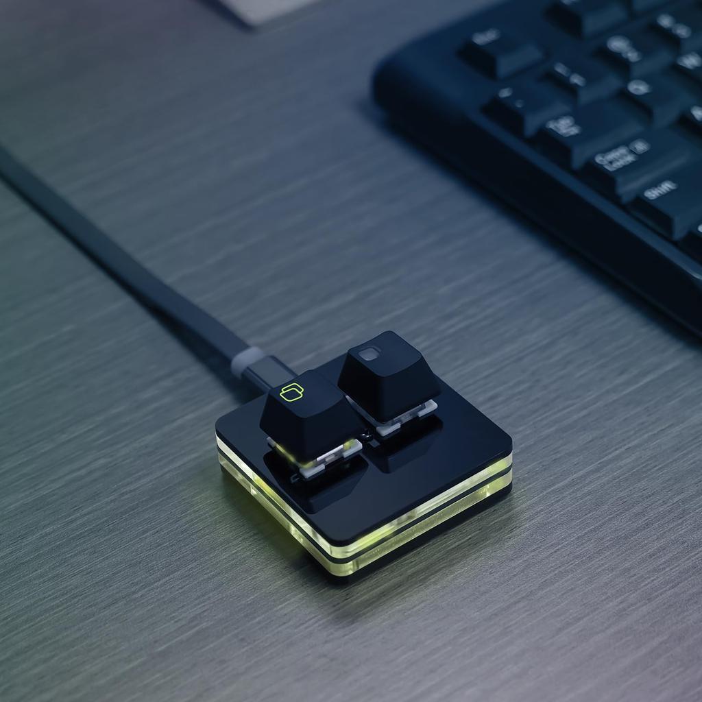 Geekria Copy Paste Keyboard, Mechanical Keypad with Instant CopyPaste Shortcuts, Red Keypad Hot Swap, 6-Color Backlight, Ideal for Office, Excel, and